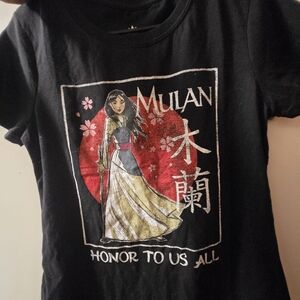 Disney Mulan Black and Red Kids T-Shirt